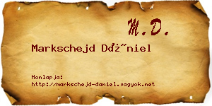 Markschejd Dániel névjegykártya